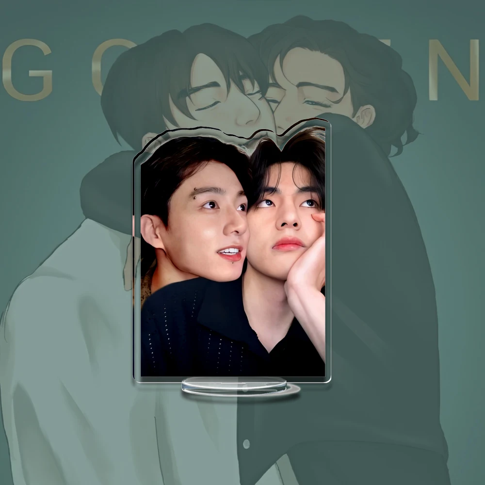 

8 см акриловый Kpop Vkooks Love Standee GOLDEN LAYOVER, подставка для альбома VKOOKS Lightstick, аксессуары для Kpop