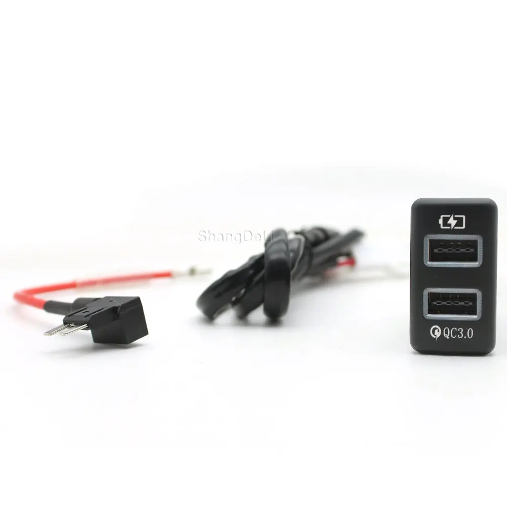 

1 шт., автомобильное зарядное устройство с двумя USB-портами, для Toyota FJ Cruiser LC 120 Prado REIZ 03-09