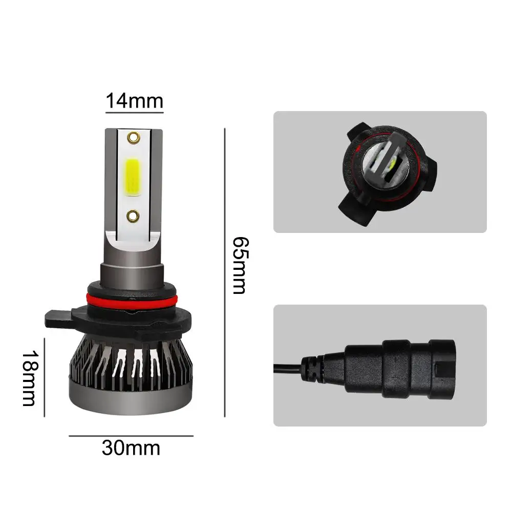 

1PC MINI LED H4 H7 Car Headlight Lights Conversion COB Bulb 90W 12000LM High Power 6000K H1 H11 9005 9006 9012 Foglight Lamps