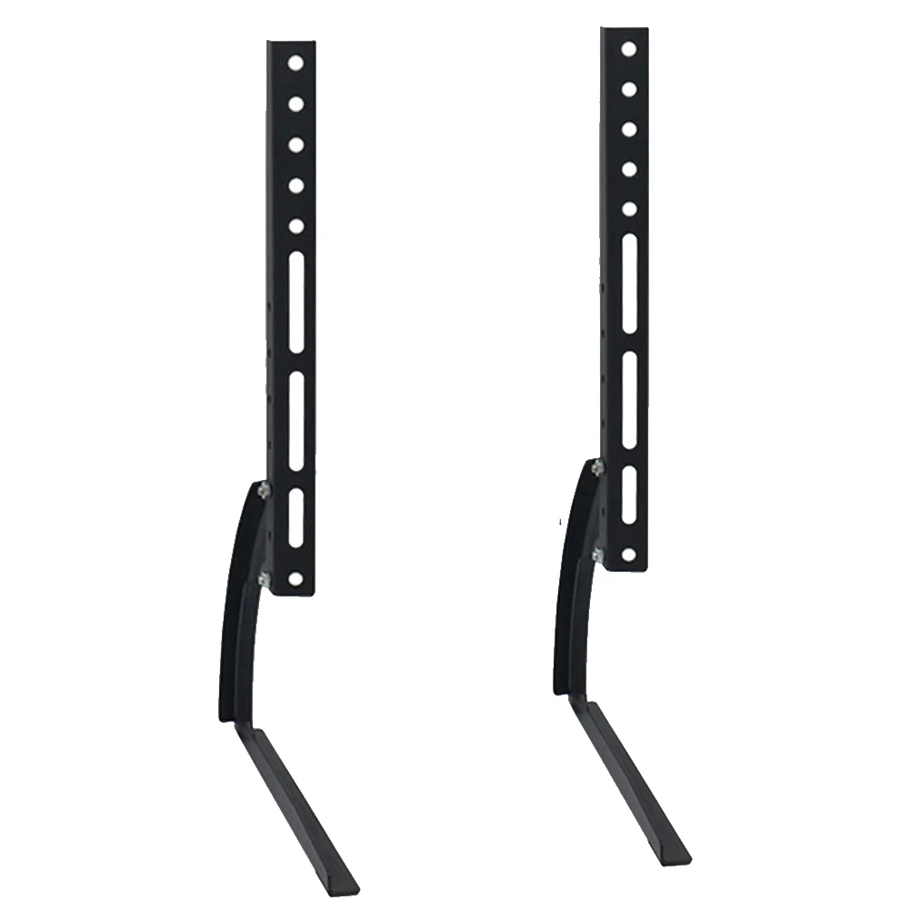 

Easy Install Durable Universal Table Top With Screws Triangle Home TV Stand Base Stable Steel Black Mount Multi Hole Adjustable