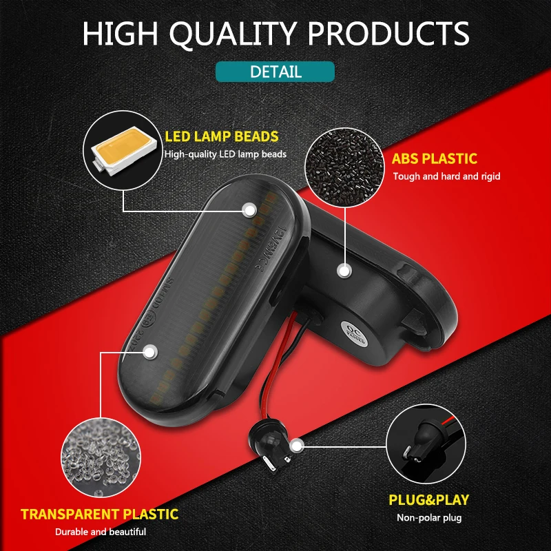 2 шт. светодиодный динамический боковой габаритный фонарь для VW Golf 3 4 Passat 3BG Bora Polo