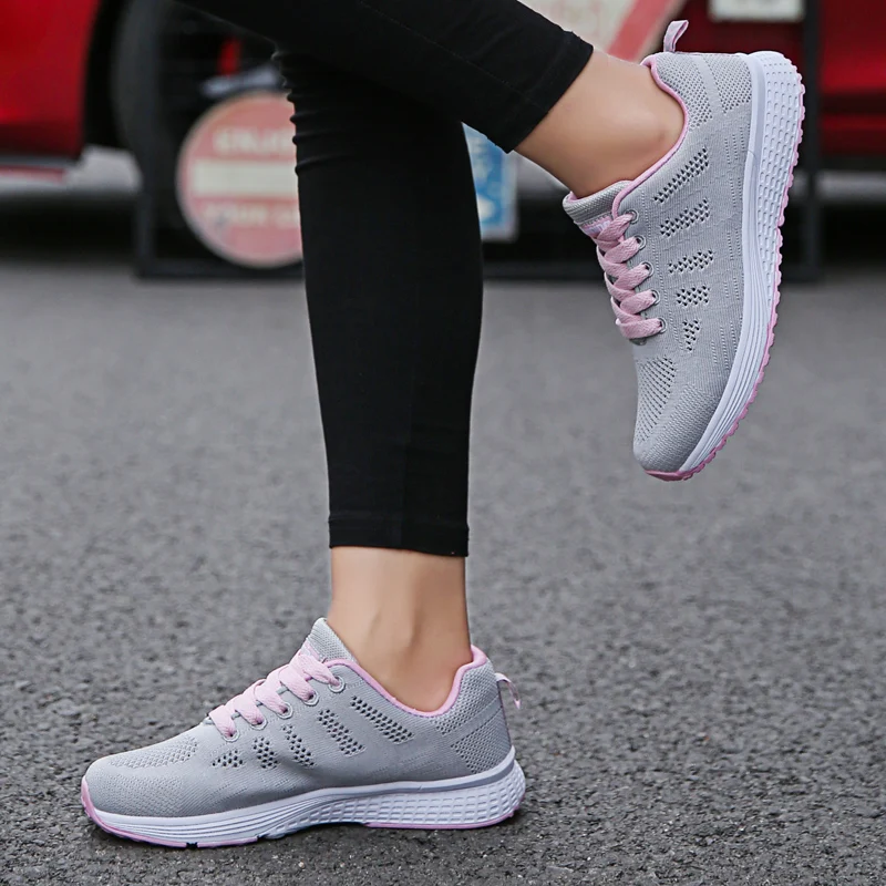 Fashion Womens Lightweight Breathable Running Sport Shoes Comfortable Mesh Sneakers