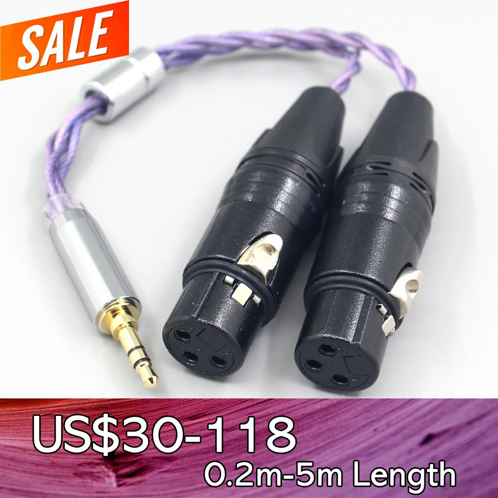 

Type2 1.8mm 140 cores litz 7N OCC Headphone Cable For 3.5m 2.5mm 4.4mm 6.5mm To Dual XLR 3 pole Female Ifi Zen Dac LN007896