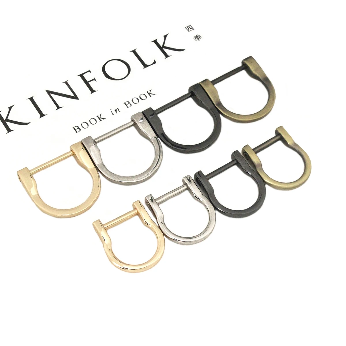 Металлическая Съемная съемная пряжка-D-образное кольцо Dee с открытым винтом скоба