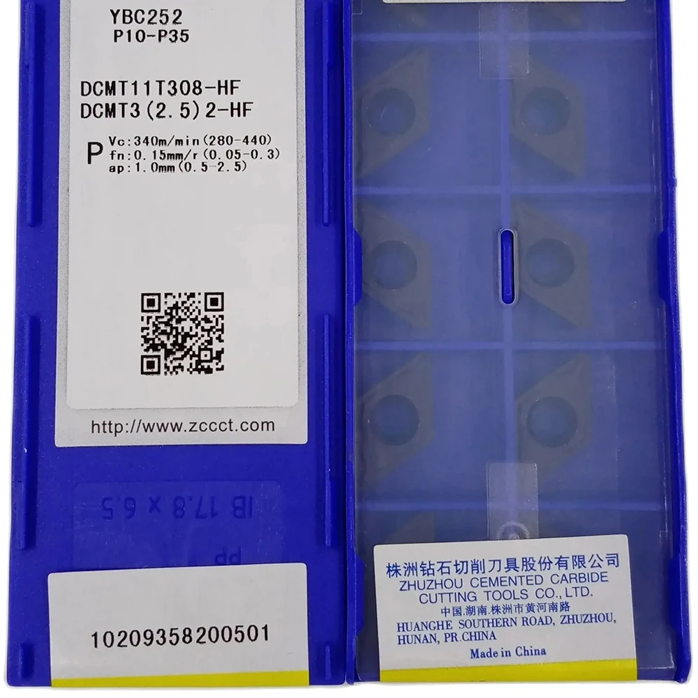 DCMT 3(2.5)2-HF Режущий инструмент из цементированного карбида Токарные пластины для