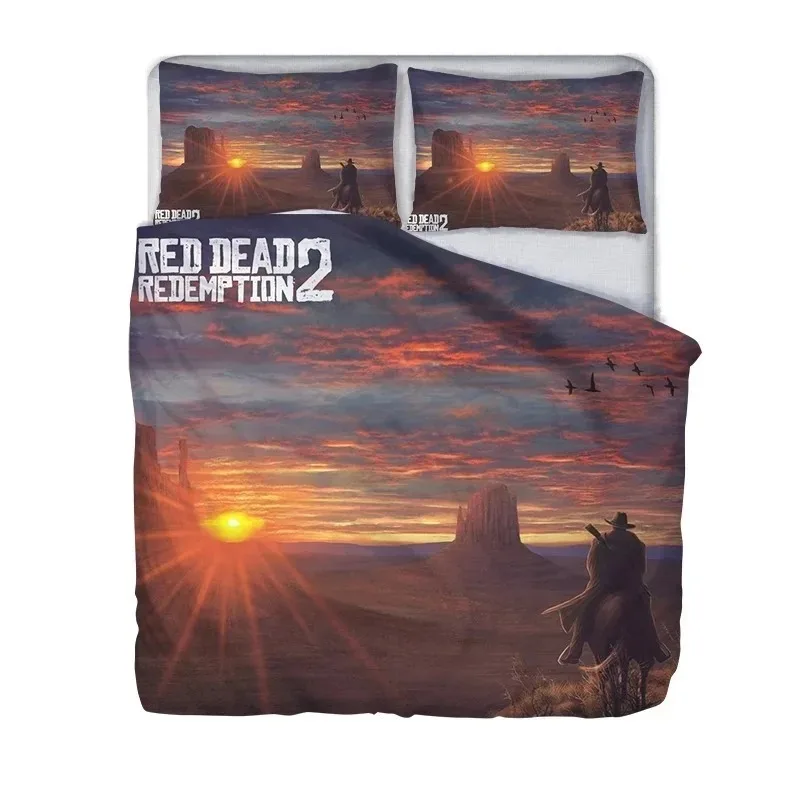 Фото Комплект постельного белья R-Red-S D-Dead Redemption (2/3 предмета), пододеяльник и наволочка, комплект постельного белья для подростков и взрослых, подарок для мальчиков и девочек №5