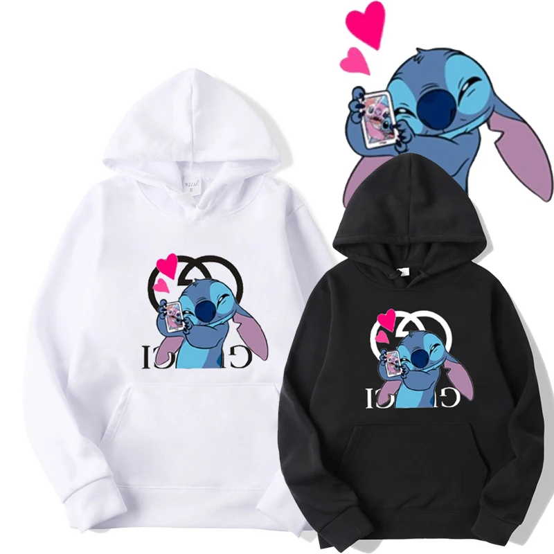 

Lilo & Stitch Top Cute Disney Hoody Trendy Sweatshirt Anime Hoodies Fall 2022 Women Clothing Goth Clothes Streetwear Women