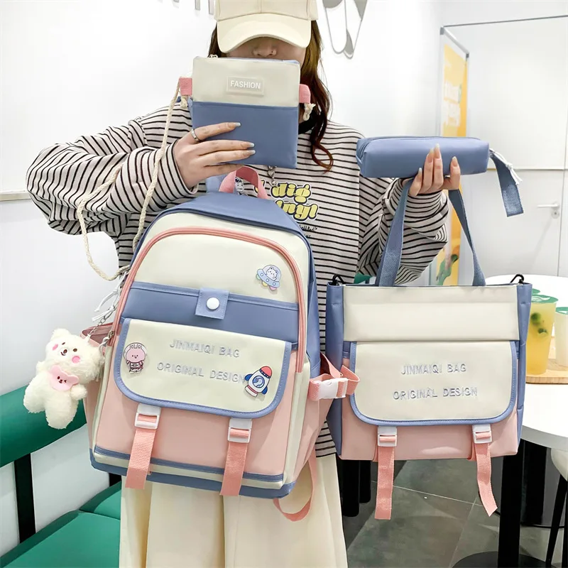 

4 шт./комплект, сетчатый школьный ранец для мальчиков и девочек