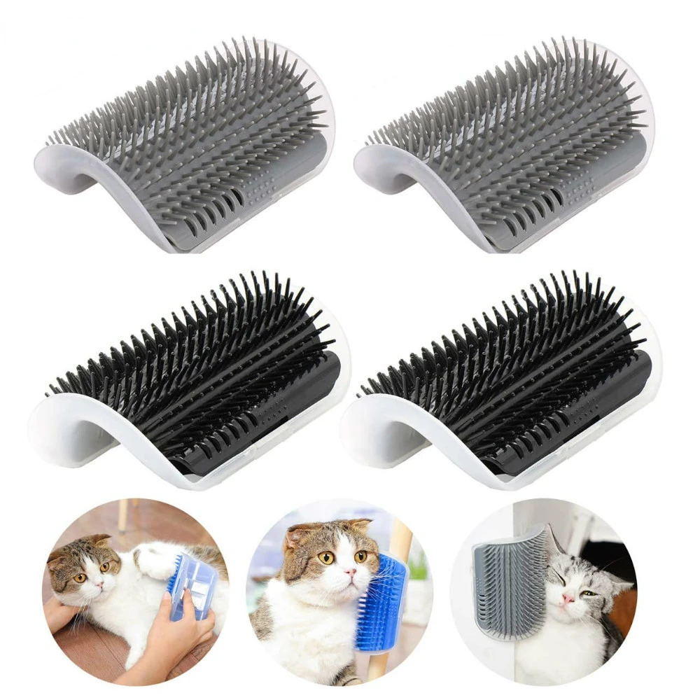 

Cat Brush Corner Cats Massage Self Groomer Comb Wall Brush Rubs Catnip The Face With a Tickling Comb Cat Grooming Accessories