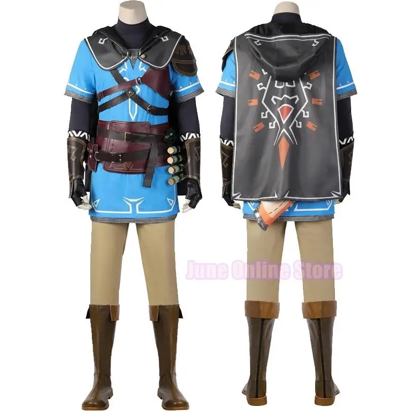 

Game Cosplay Breath of the Wild Costume Link Clothing With Accessories Adult Men Outfit For Halloween Carnival