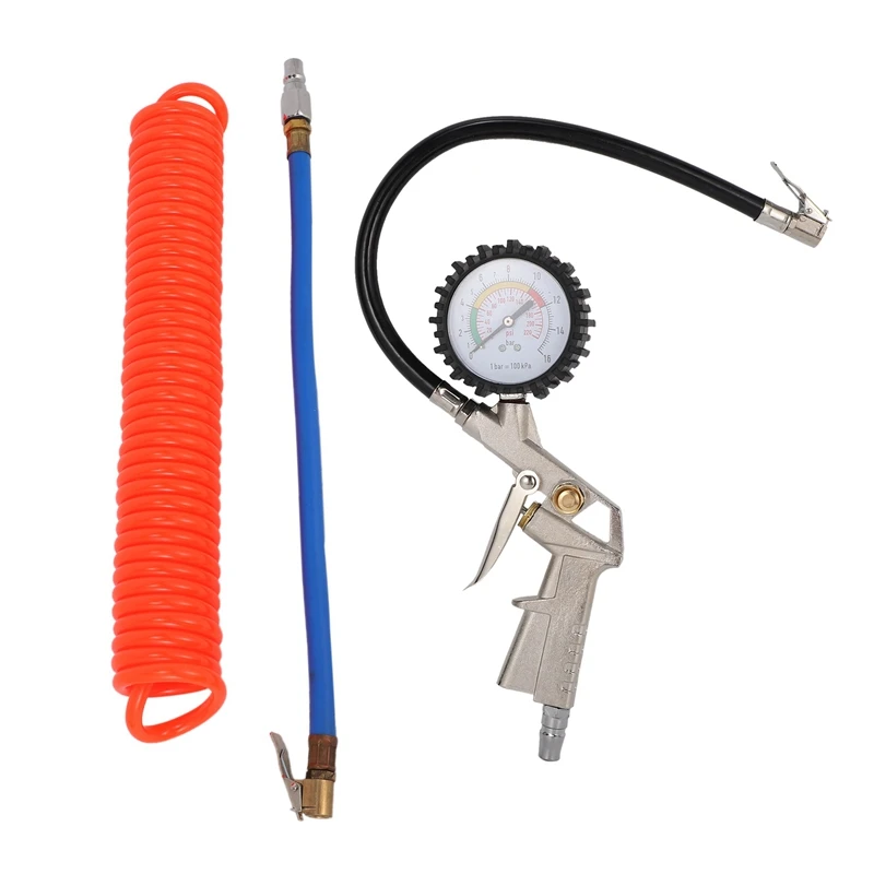 

220 PSI Tire Inflator With Pressure Gauge Tire Pressure Check Table Air Compressor For Car Motorcycle SUV