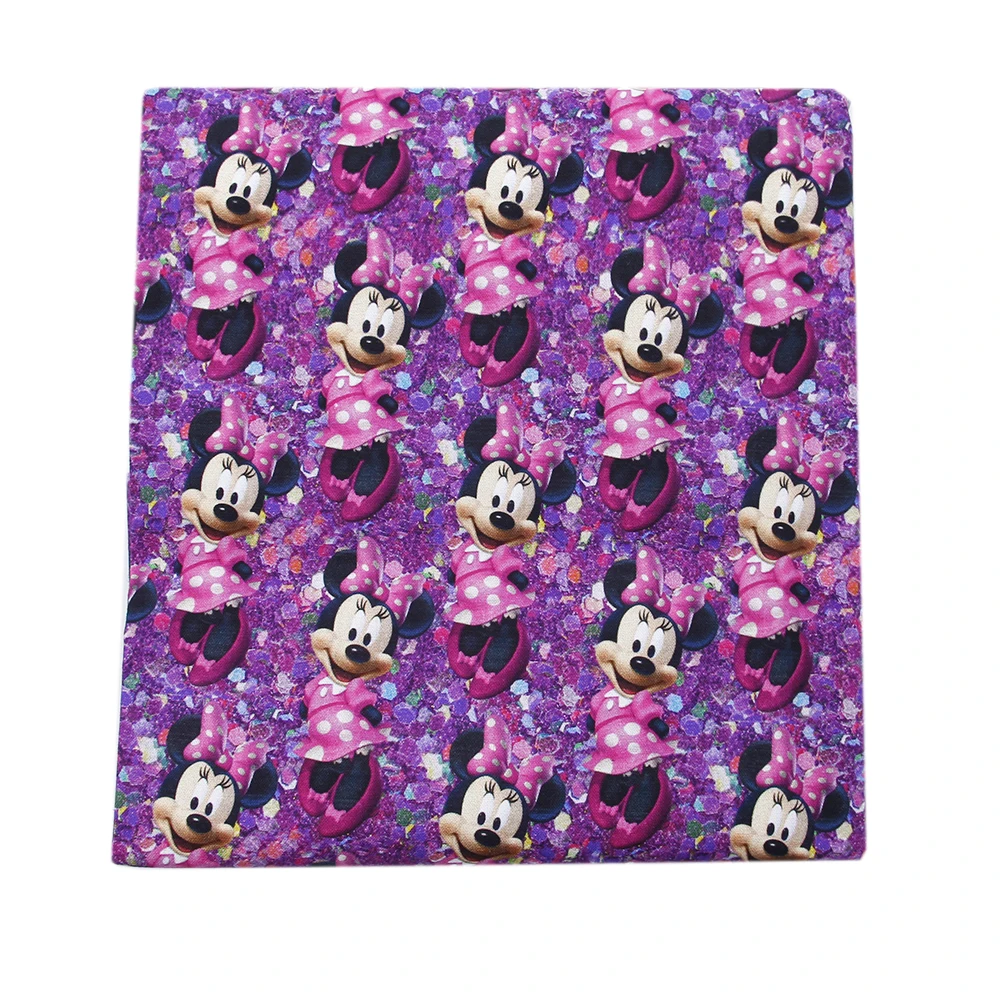 Disney Minnie Mouse 50*145cm Patchwork Polyester Cotton Fabric Tissue Sewing Quilting Fabrics Needlework Material DIY Handmade