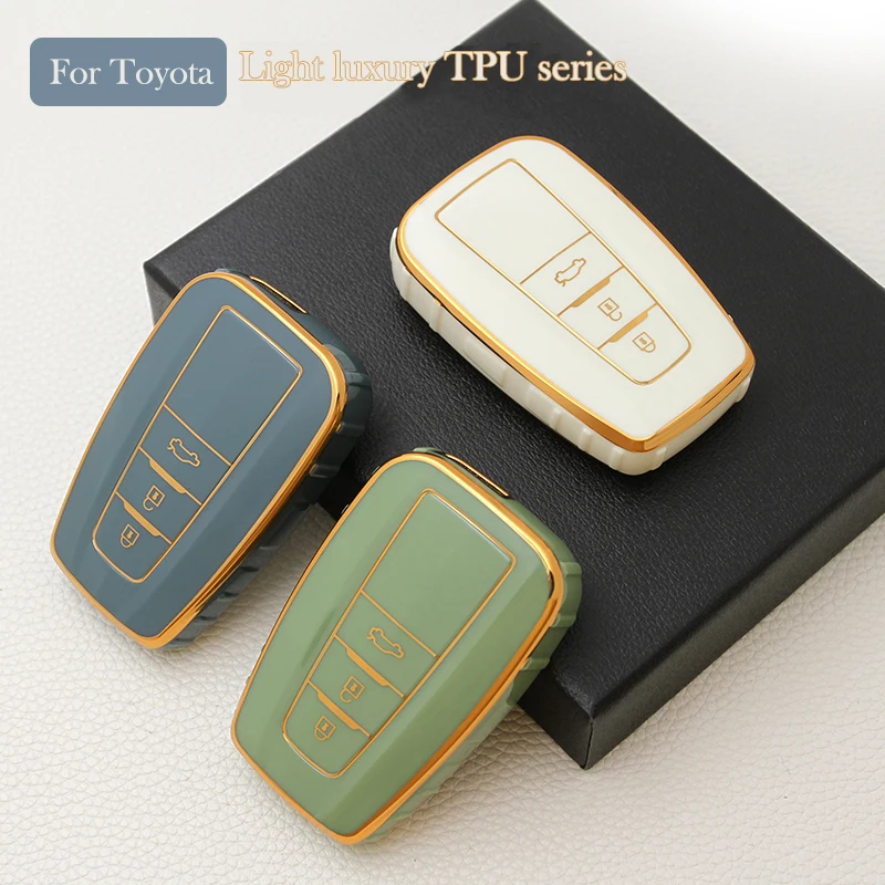 

Fashion TPU Car Remote Key Case Cover Shell Fob For Toyota Corolla Prius Camry CHR C-HR RAV4 Altis Land Cruiser Prado Keyless