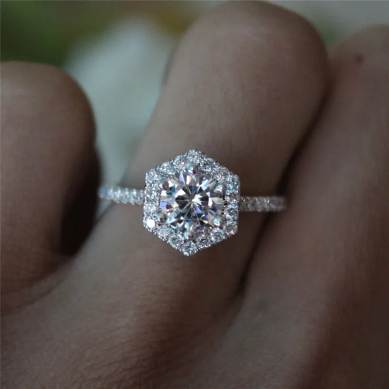 

New Simple Geometric Shaped CZ Wedding Ring for Women Gorgeous Low-key Engagement Accessories Good Quality Statement Jewelry