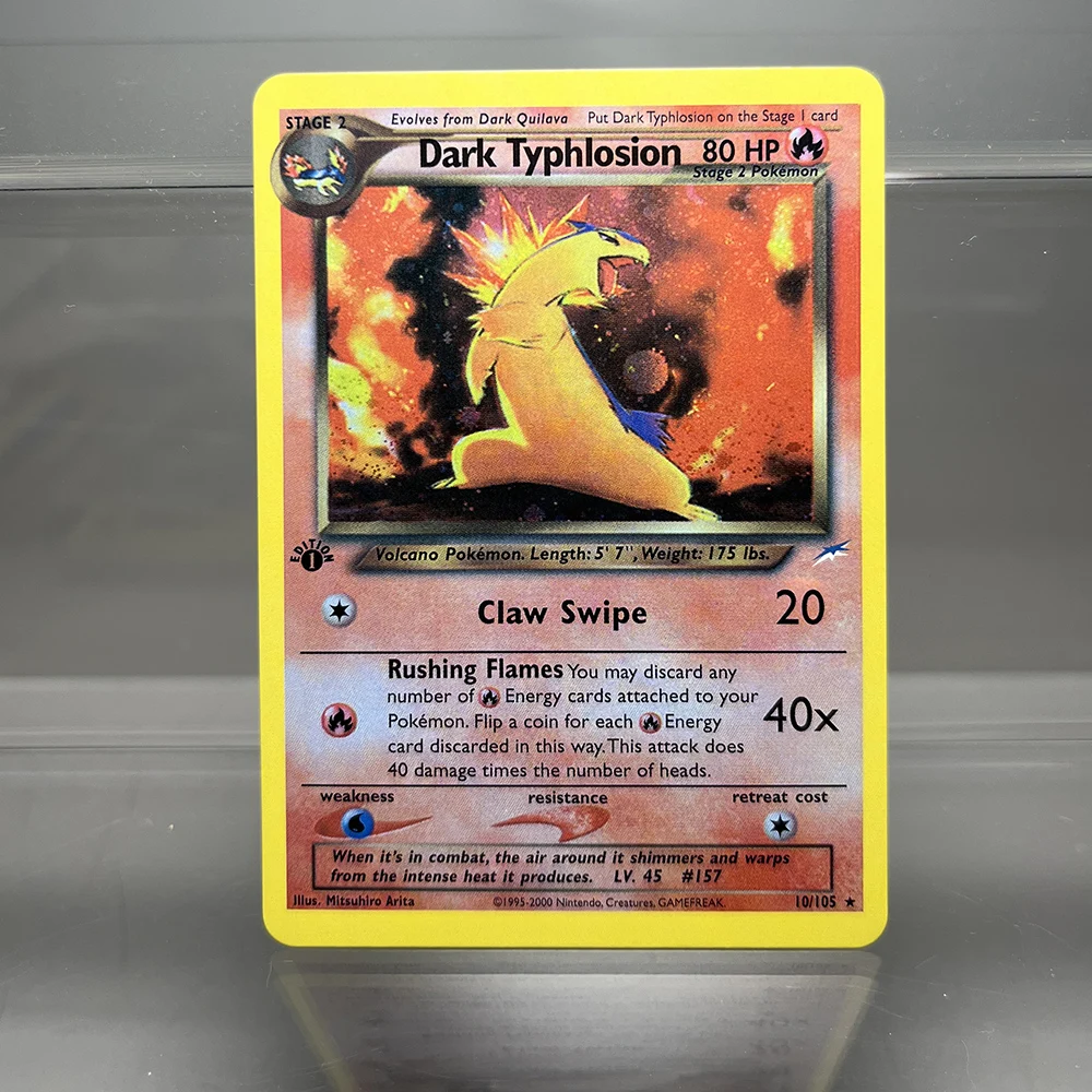 Neo Destiny Charizard PTCG, одна коллекционная карта, 1-е издание, 1996, тирангированная карта Генгар, PKM, прокси-карты, игрушки, подарки (art.: 3920cc99b280d) - 3920cc99b280d