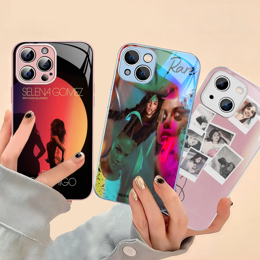 S-Selena G-Gomez Singer Phone Case Tempered Glass For iphone 14 13 12 11 Pro Mini XS MAX 14Plus X XR Cover