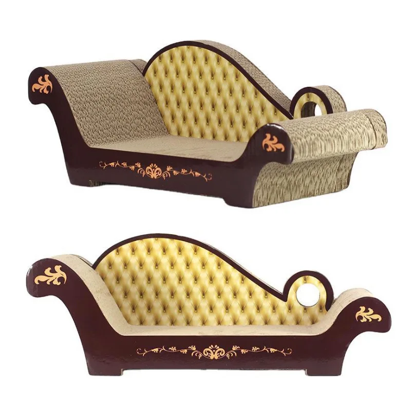 

1PC New Pet bed Retro sofa sleeping kennel cat claw board cat beds dog bed claw-grinding toys corrugated paper cats bed