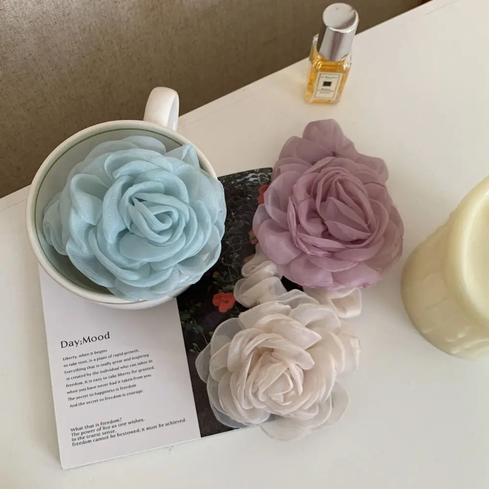 Резинка для волос сетчатая повязка с цветком кольцо камелии веревка в корейском