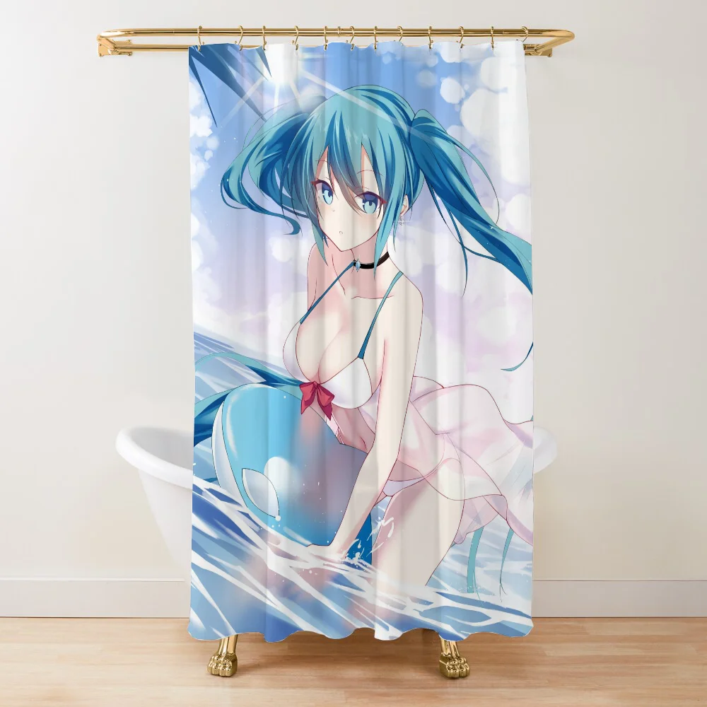 Занавеска для душа Hatsune M-Miku набор аксессуаров ванной комнаты складные