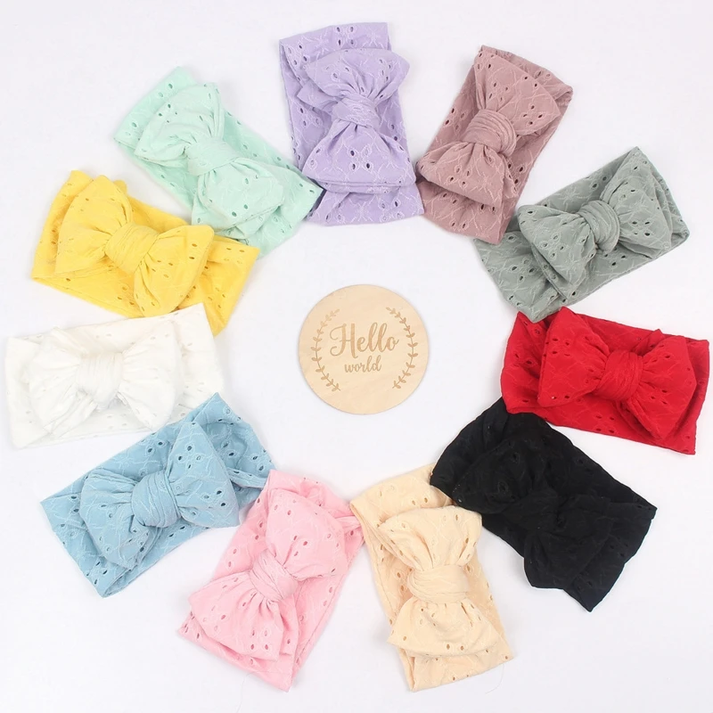 

11 Colors Baby Girls Headbands Cute Bowknot Flower Newborn Soft Stretchy Headband Kids Hair Accessories for 1 2 3 4 5 6 Year Old