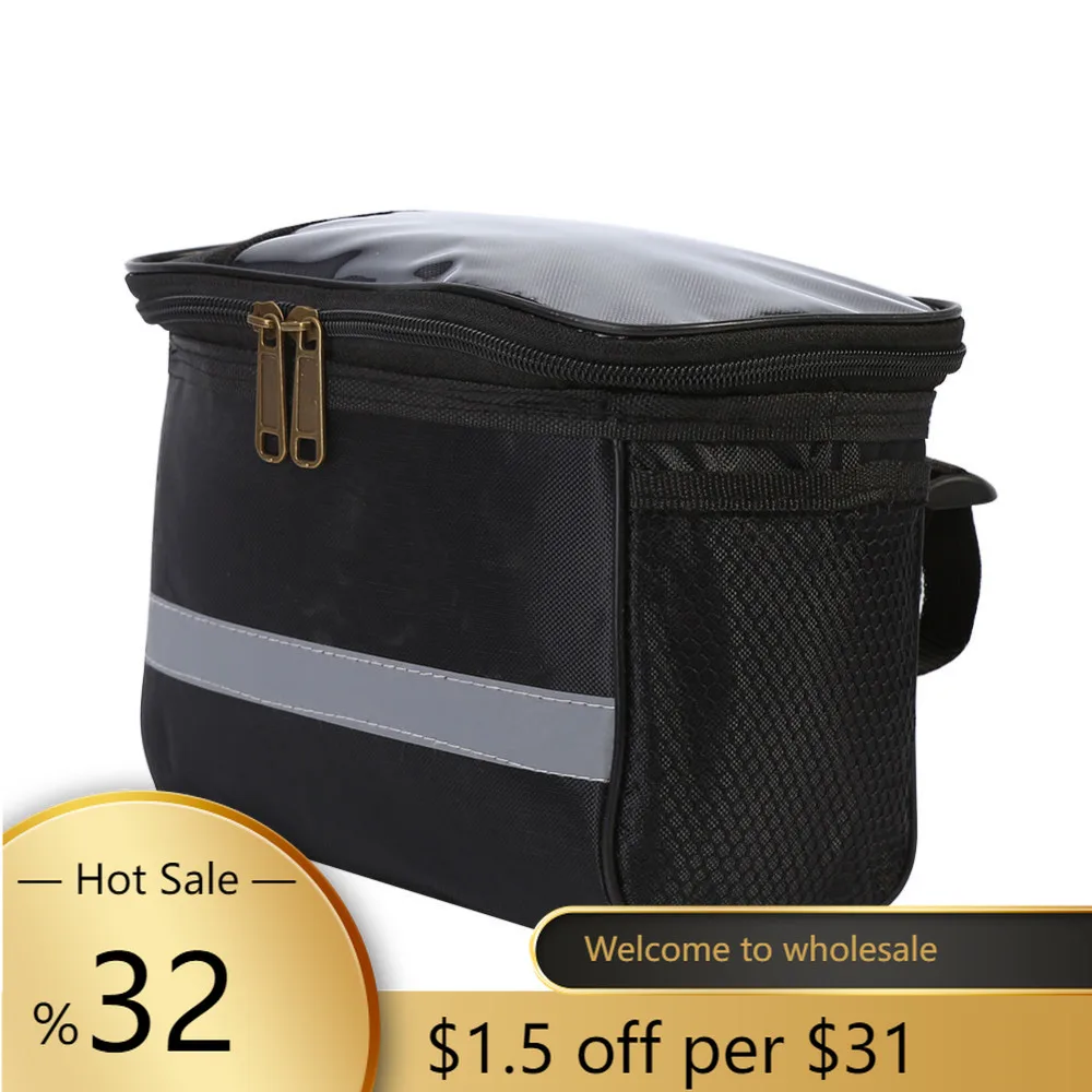 

Waterproof Cycling Bike Bag MTB Front Frame Riding Bike Handlebar Bags Bicycle Front Tube Pocket Pack Travel Basket Waist Bag
