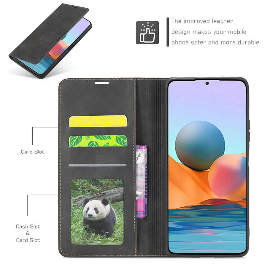 Luxury Strong Magnetic Case For Redmi Note 11 10 9 8 7 9T 9C 9A 9 8 8A For Xiaomi Poco M4 Pro X4 Pro Mi 11T 10T Flip Wallet Case