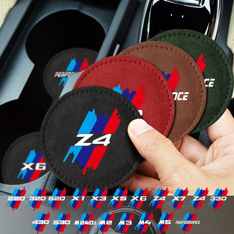 

Car Alcantara Water Coaster Anti-Slip Mat Cup Pad for BMW X1 X2 X3 X4 X5 1 2 3 4 5 6 Series F10 F30 F01 F25 F15 E87 E90 E91 E92