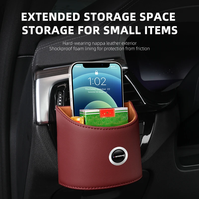 

Car Storage Bag Air Vent Dashboard Hanging Organizer Box Phone Holder Storage Barrel For BMW F30 G20 G30 Interior Accessories