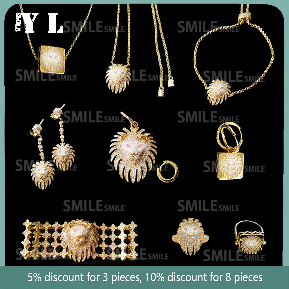 

2021 New Exquisite Lion, European and American Light Luxury Personalized Jewelry, Moroccan Brand
