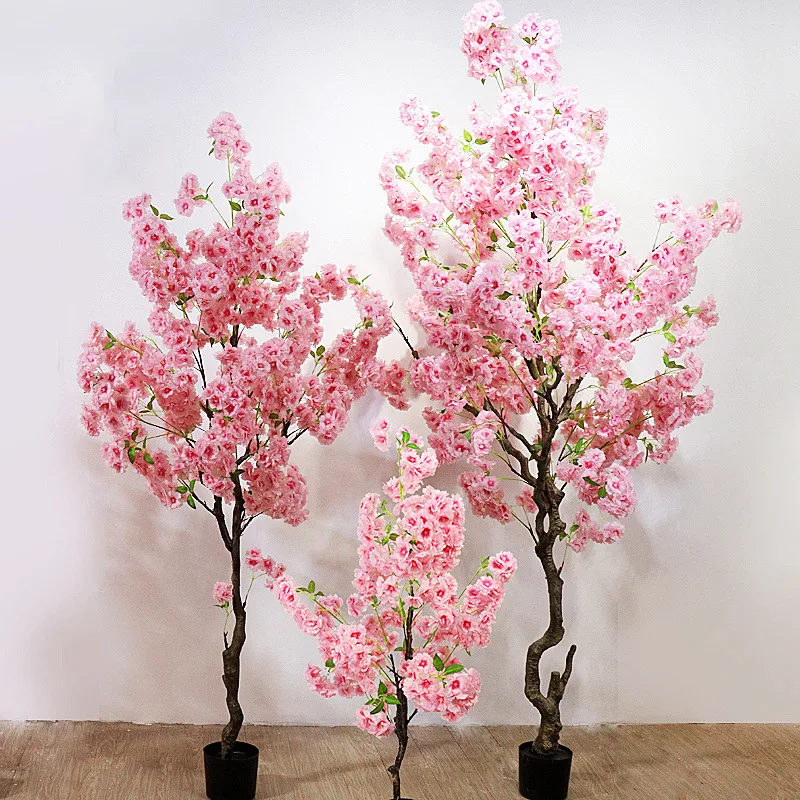

90-150cm Artificial Cherry Blossom Tree Wishing Tree Home Wedding Garden Party Decoration Hotel Office Display Cherry Tree
