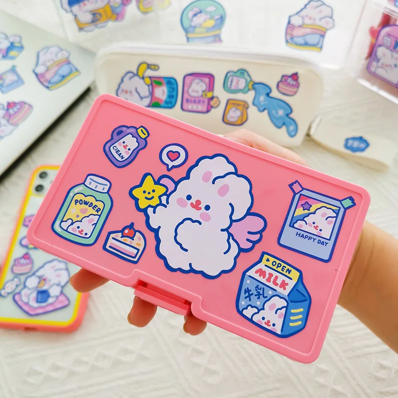 

1sheet Cute Fluffy Rabbit Cartoon Decorative Stickers Stationary for Scrapbooking Album Journal DIY Craft