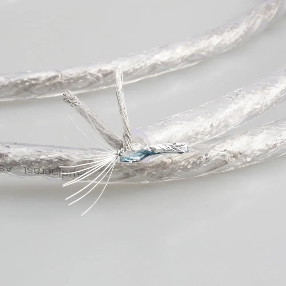 Audiocrat AS220 2-слойная обшивка 6N Посеребренный кабель Аудиокабель оптом прозрачный