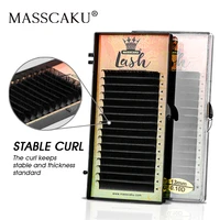 masscaku 1 case eyelashes maquiagem 16 rows individual eyelash premium soft mink eyelashes high quality faux cils