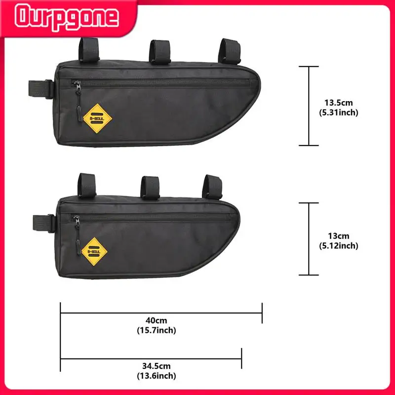 

Good Texture Bike Bag Large Capacity Beam Bag Waterproof Bicycle Triangle Bag Four-point Fixing Large Capacity Triangular Bag