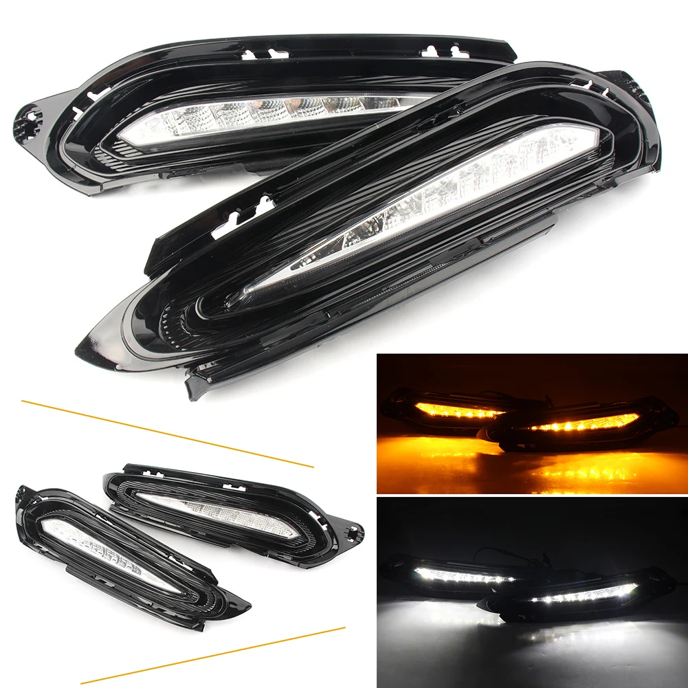 Дневные ходовые огни противотуманные фары сигнал поворота для Honda HRV Vezel 2015 2016 2017