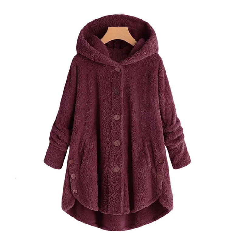 2023 New Plush Coat Pregnant Women's Hooded Warm Jacket Casual Spring and Autumn Coat