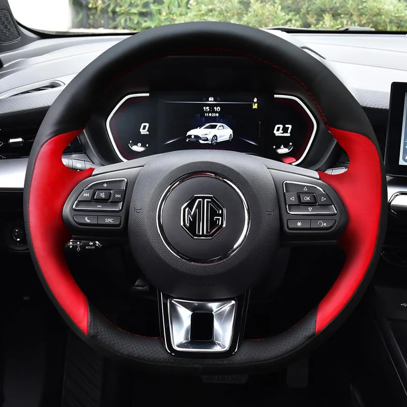 

DIY Leather Car Steering Wheel Cover for MG 6 HS 5 New Energy 3SW ZS GS GT Interior Accessories