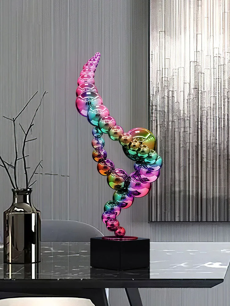 

Modern Art Stainless Steel Statue Living Room Decoration Crafts creative Fashion Sculpture Home Decor Accessories Figurine