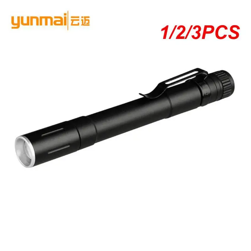 

1/2/3PCS Mini Pen-like Flashlights Long Range Lantern With Clip For Inspection Work Repair Waterproof Usb Rechargable
