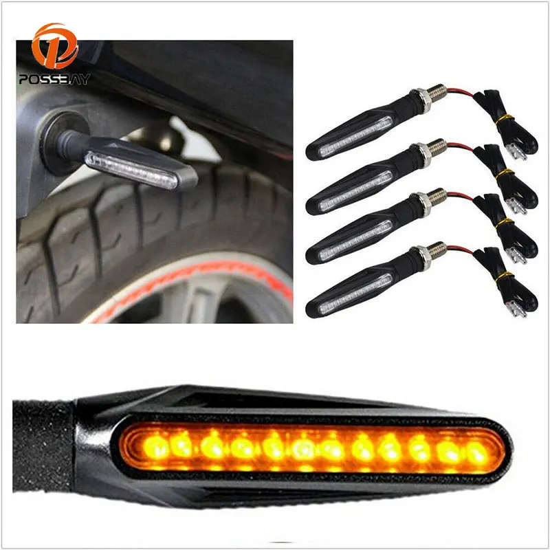 

4 шт., 12 В светодиодные мотоциклетные поворотники, 12 светодиодов