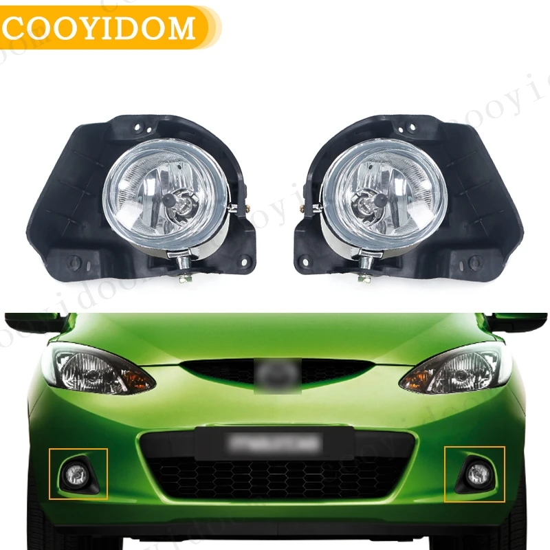 Передний бампер Foglight для Mazda 2 Demio Hatch 2007-2010 Светильник s фара вождения головной