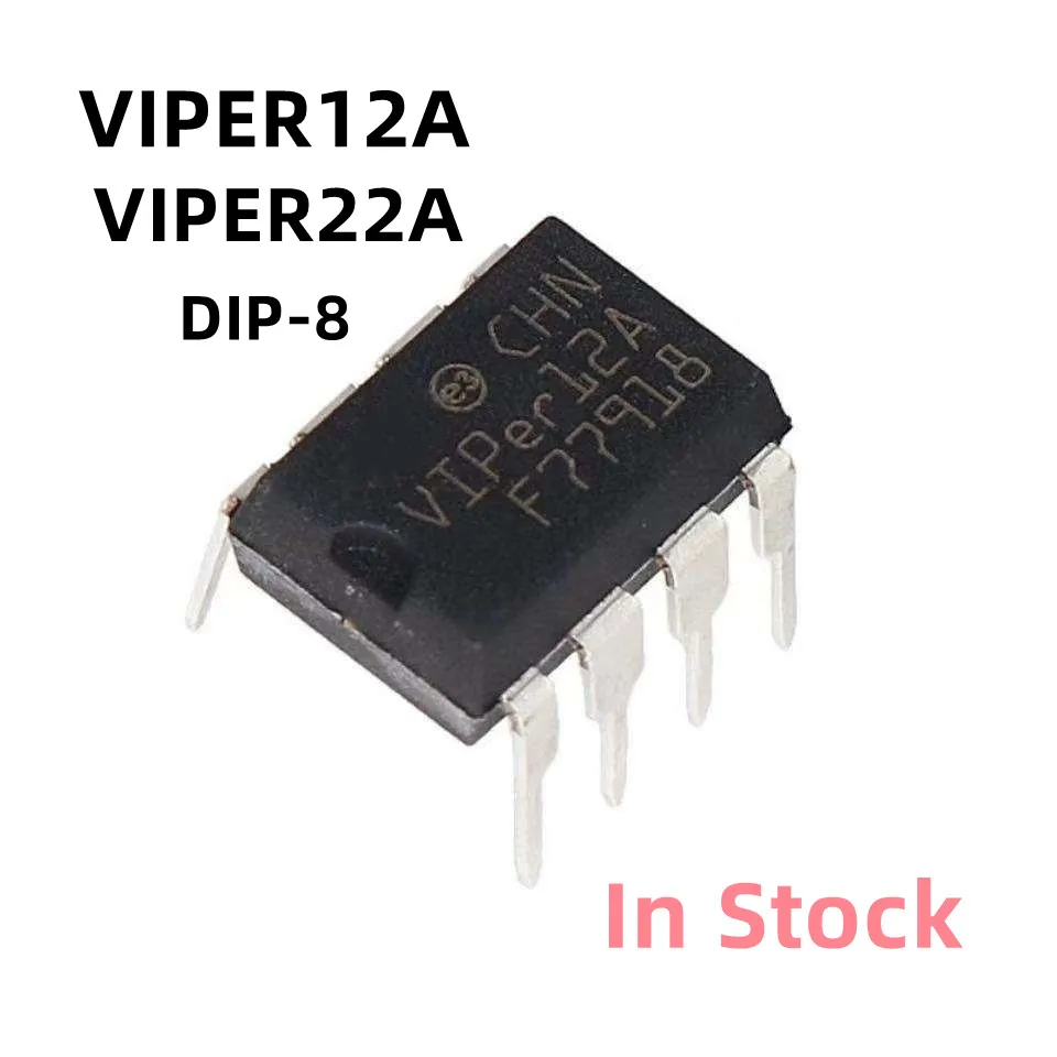 

10PCS/LOT VIPER12A VIPer12 VIPER22A VIPer22 DIP-8 Power chip Original New In Stock