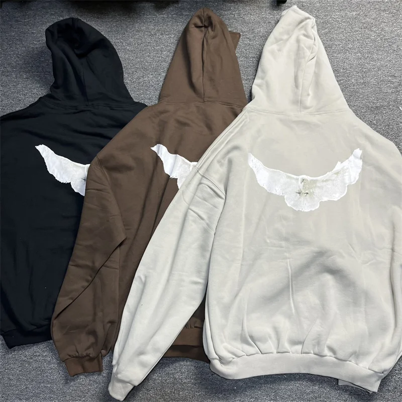 

Kanye High Street Ye Cotton Pigeon Print Men's And Women's Loose Sports Hoodies 6 Colors