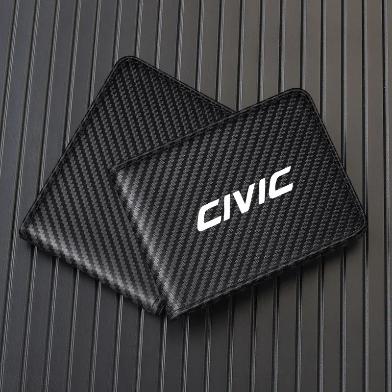 

Car Carbon Fiber Driving License Card Package ID Card Holder Wallet Case for CIVIC Car Accessories