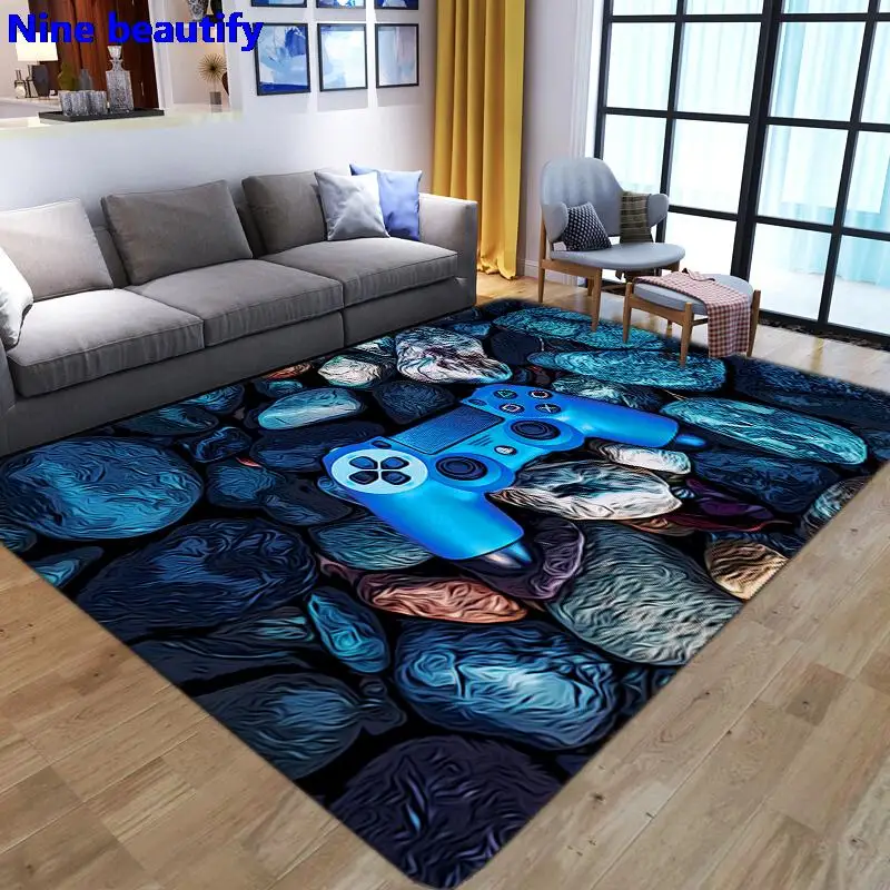 

3d Rug Tapis Gamepad Printing Carpet Children's Play Room Play Carpet Living Room Bedroom Beautiful Large Carpet Non-slip Carpet