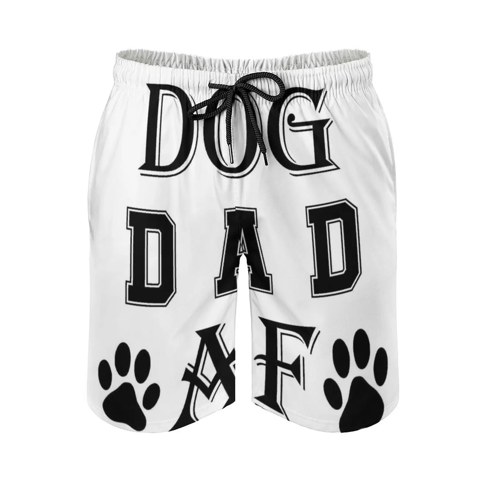 

Dad Af Dog Dad Af Dog Lover Slim Fit Men'S Beach Shorts 3D Printing Loose Surf Board Shorts Beachwear Dog Dad Af Dog Lover Dog