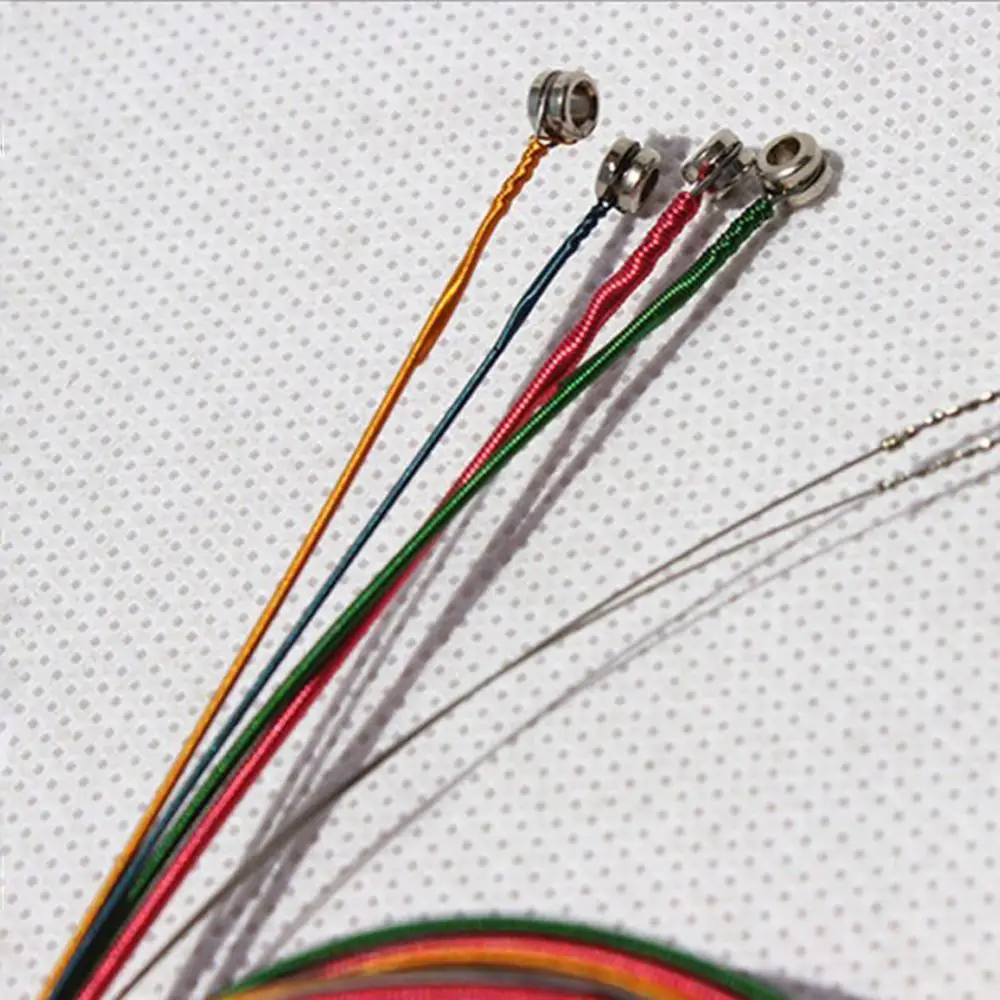 

6 шт., разноцветные Струны для акустической и народной гитары