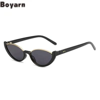 boyarn new cat eye sunglasses steampunk shades ins same small frame glasses simple avantgarde street photo sunglasses