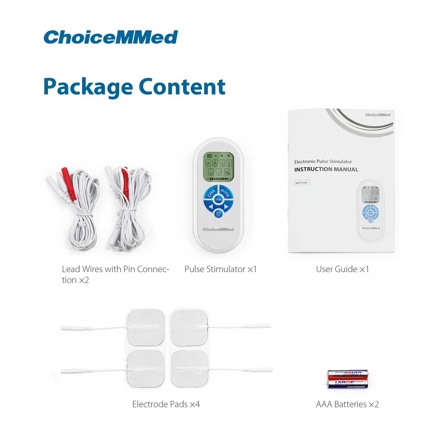 ChoiceMMed Universal TENS Unit Gel Replacement Electrode Pads for Electronic Pulse Stimulators (10 Units) MDTS100 (art.: 3920bd6cc63fe) - 3920bd6cc63fe