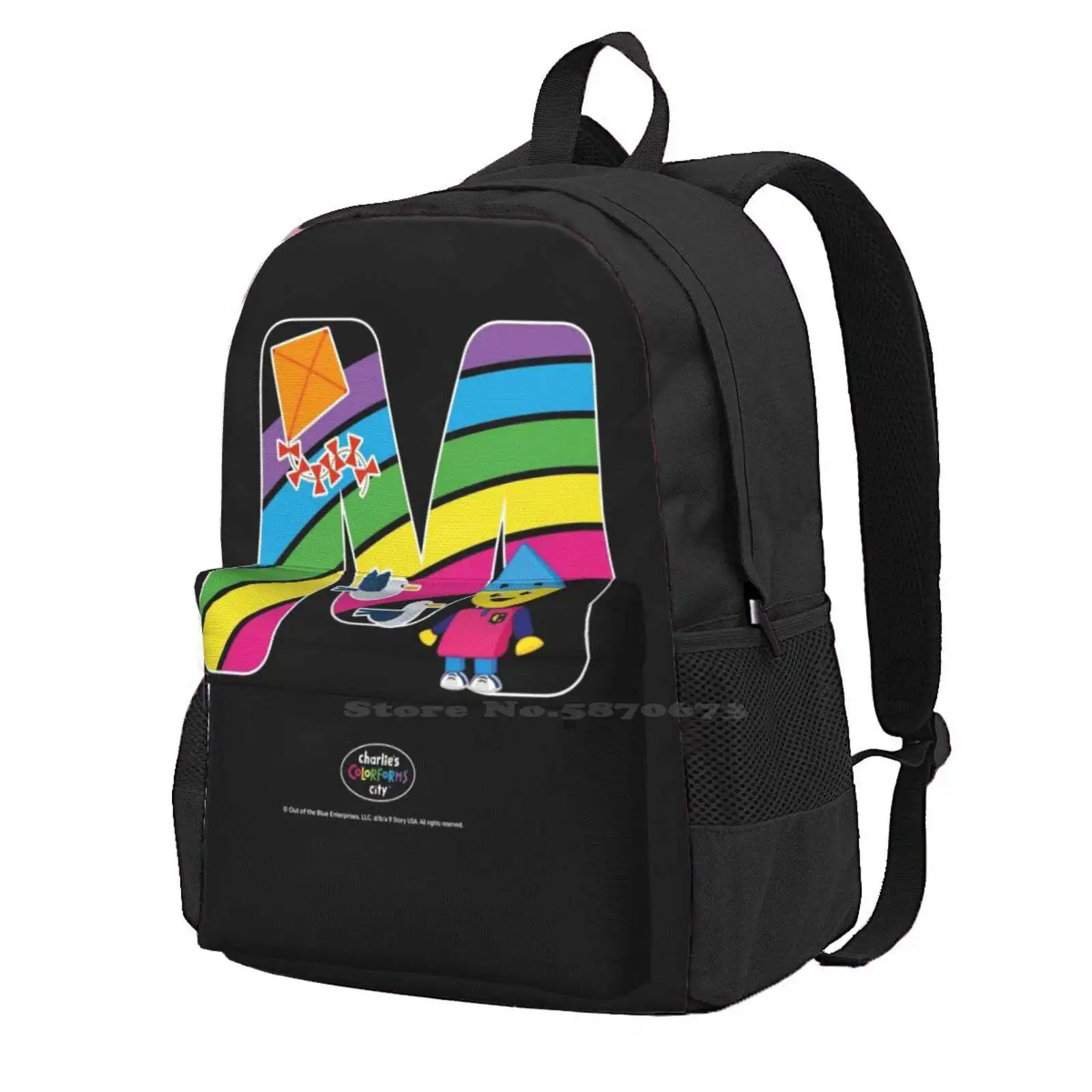 

Initial M Charlie'S Colorforms City Hot Sale Backpack Fashion Bags Charliescolorformscity Charlies Colorforms City